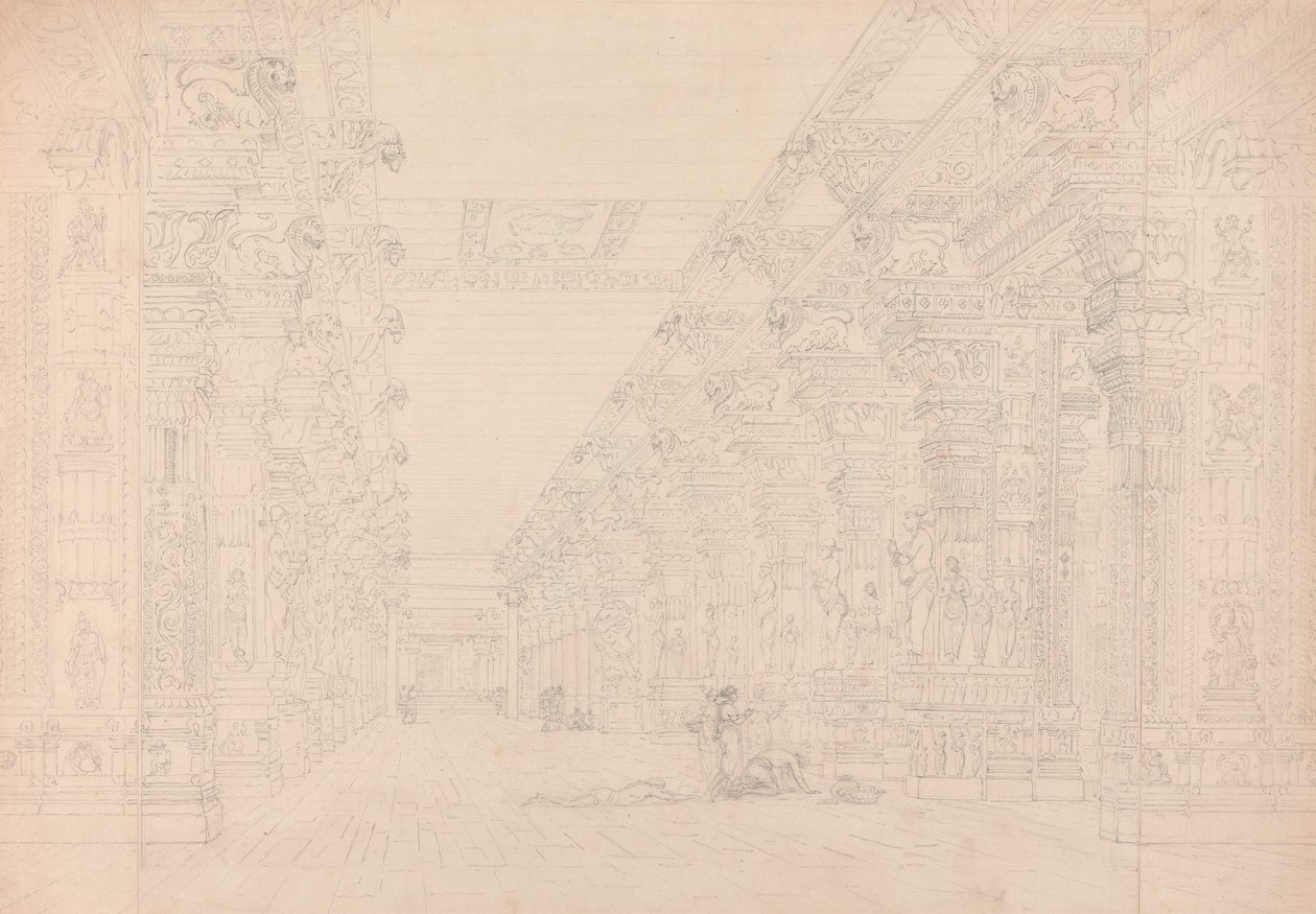 1792年7月，马杜拉的Tremal Naigs Choultry（另见195090） 作者 托马斯和威廉丹尼尔
