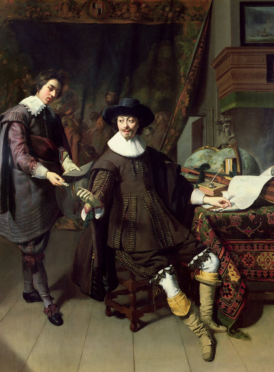 Constantijn Huygens（1596-1687）和他的职员，1627年 作者 托马斯德凯瑟
