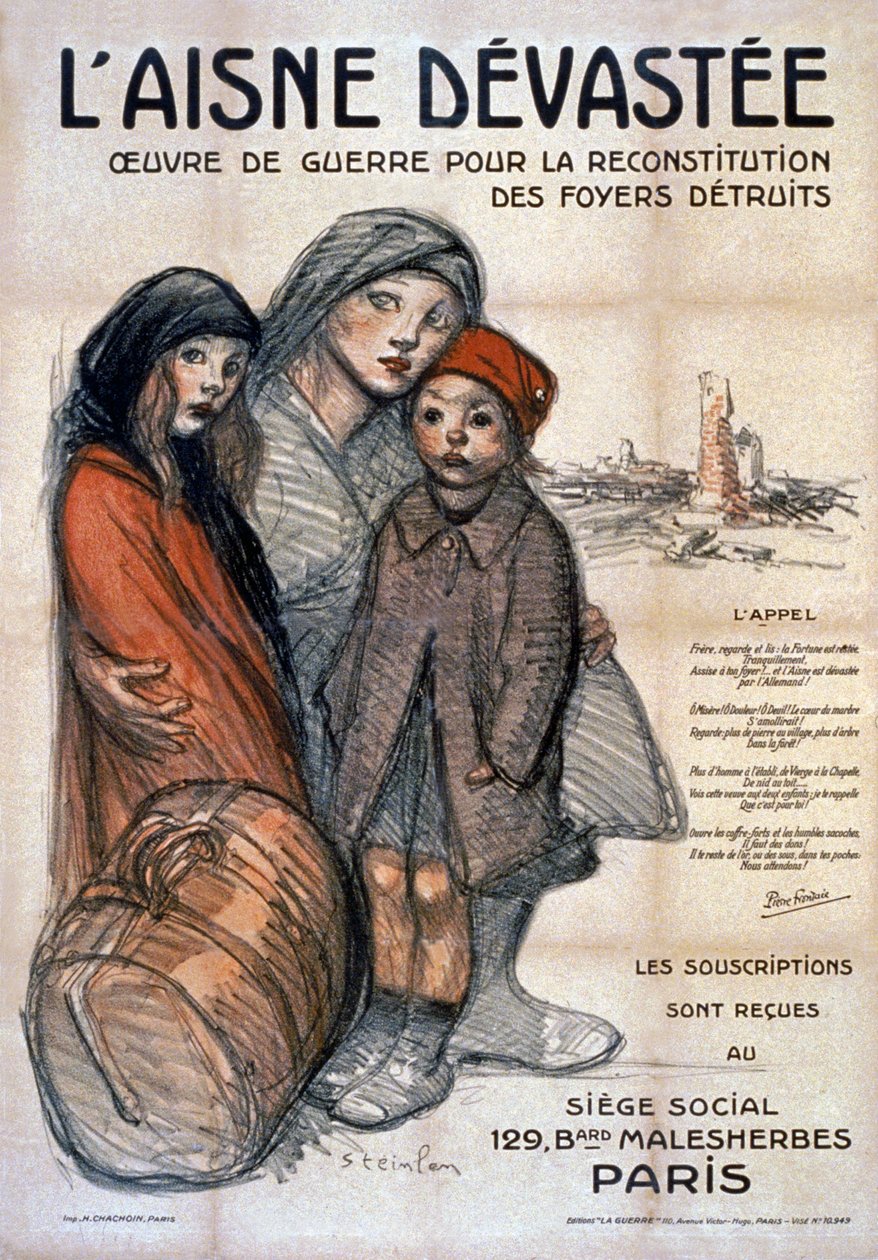 毁灭性的Aisne，1919年 作者 西奥菲勒·亚历山大·斯坦伦