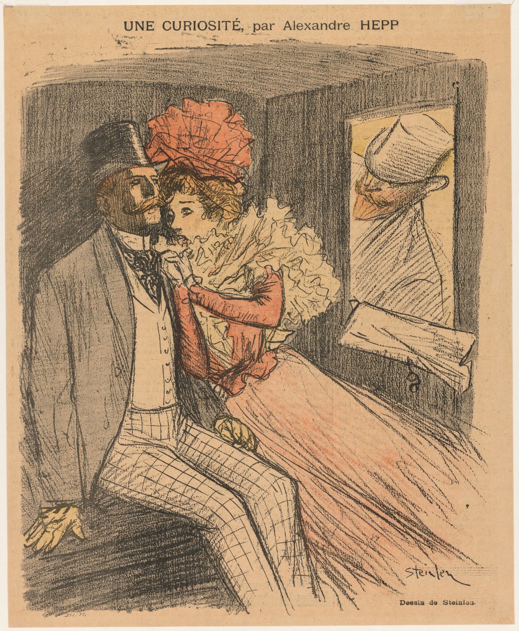 Gil Blas Illustré: Une Curiosité, by Alexandre Hepp, 1897. 作者 西奥菲勒·亚历山大·斯坦伦