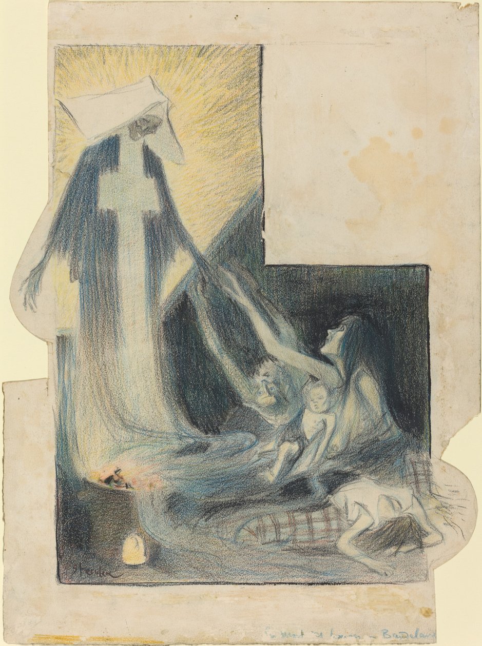 穷人之死--波德莱尔，1894年。 作者 西奥菲勒·亚历山大·斯坦伦