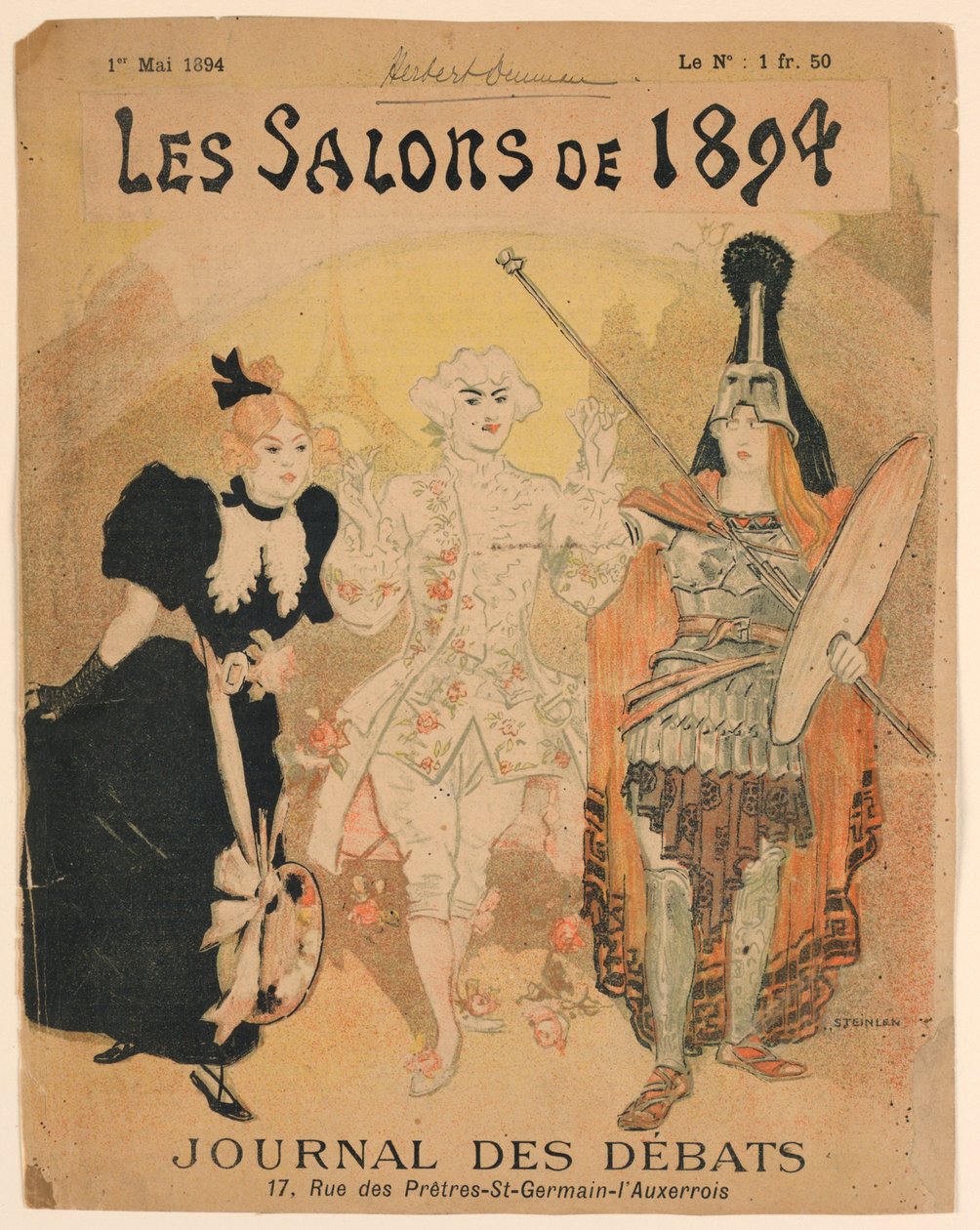 1894 年沙龙，《辩论杂志》封面 作者 西奥菲勒·亚历山大·斯坦伦