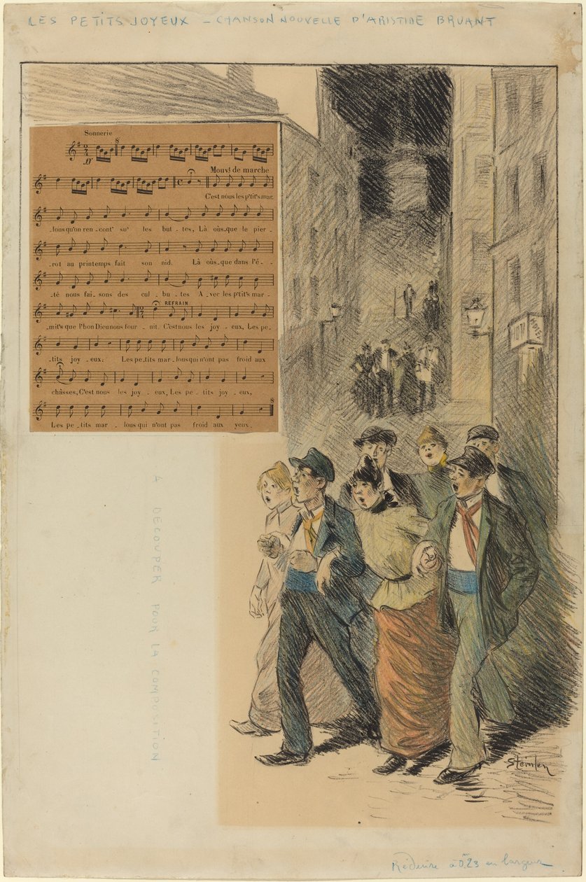 Les petits joyeux, 1891. 作者 西奥菲勒·亚历山大·斯坦伦