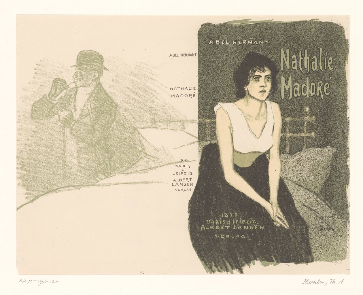 封面设计：阿贝尔-埃尔曼（Abel Hermant）与娜塔莉-马多雷（Nathalie Madoré
娜塔莉-马多雷（物品上的标题） 作者 西奥菲勒·亚历山大·斯坦伦