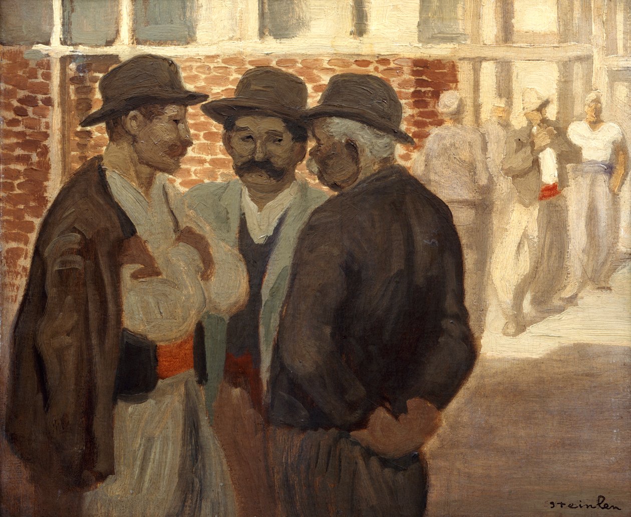 建筑工人，c1911 作者 西奥菲勒·亚历山大·斯坦伦