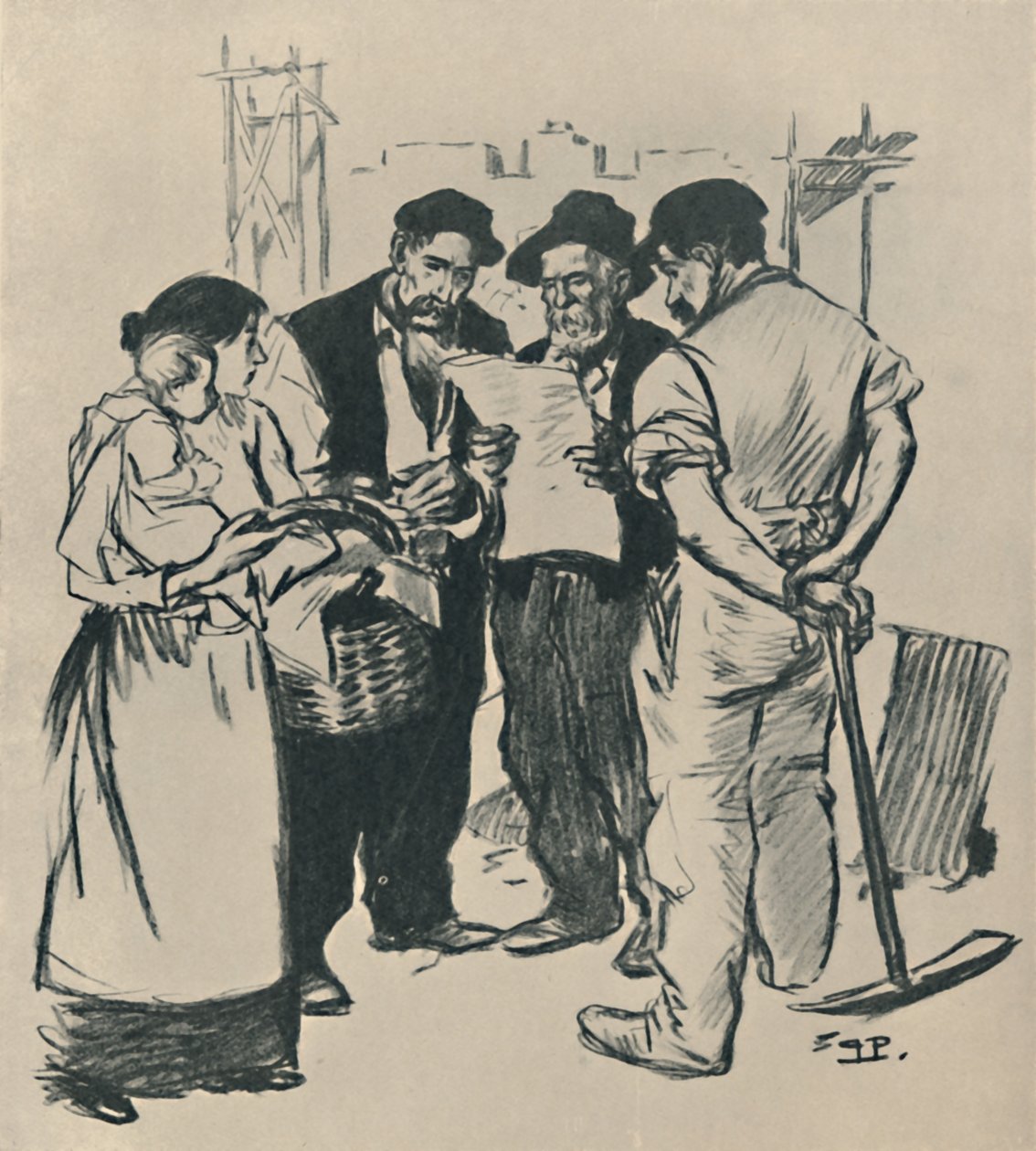 回去，c1894，1919年 作者 西奥菲勒·亚历山大·斯坦伦