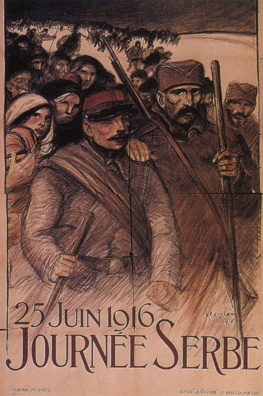 1916年6月25日，塞尔维亚日，1916年 作者 西奥菲勒·亚历山大·斯坦伦