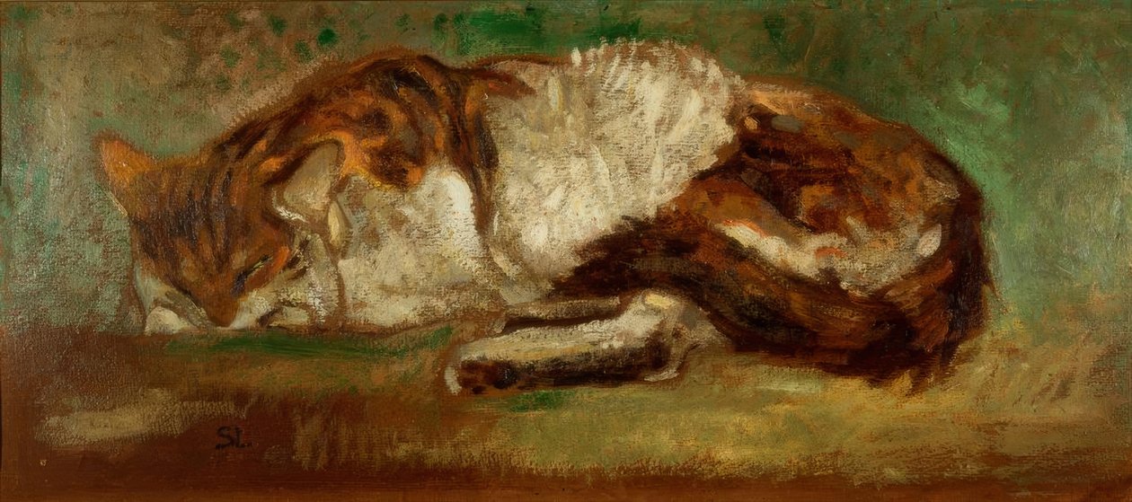 Th。A.Steinlen，熟睡中的猫 作者 西奥菲勒·亚历山大·斯坦伦