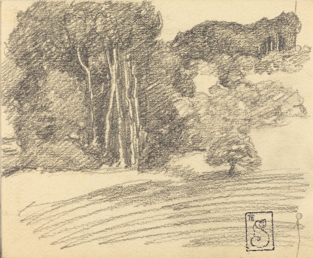 库德曼什的森林，1895年。 作者 西奥菲勒·亚历山大·斯坦伦