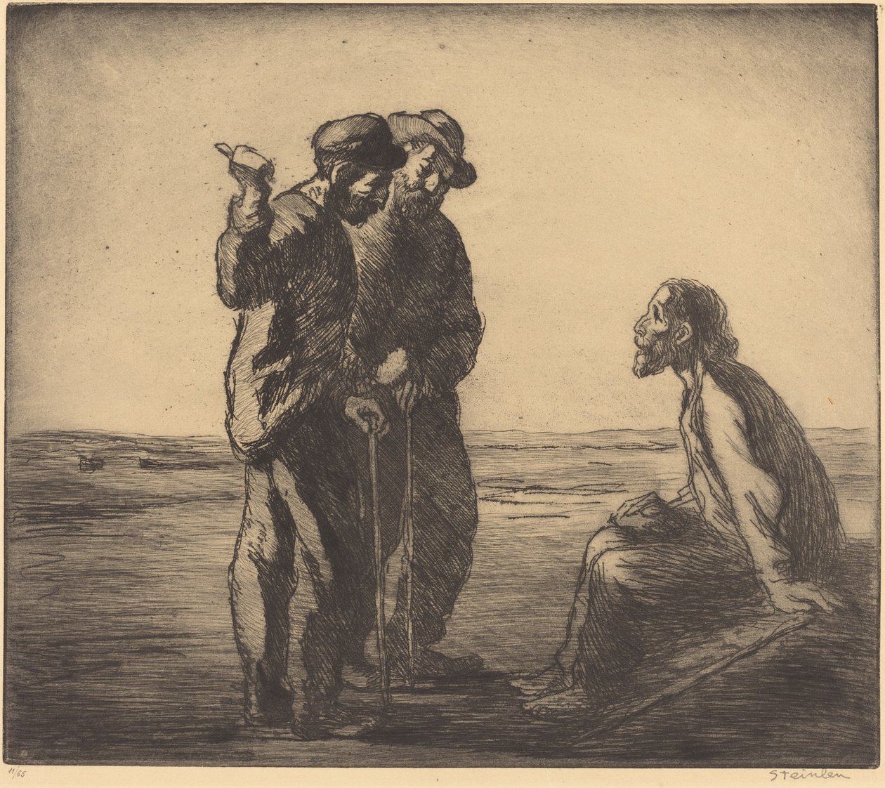 三个同伴 Les trois compagnons, 1912. 作者 西奥菲勒·亚历山大·斯坦伦