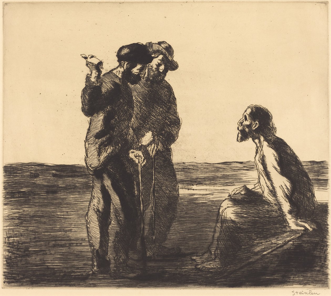 三个同伴 Les trois compagnons, 1912. 作者 西奥菲勒·亚历山大·斯坦伦