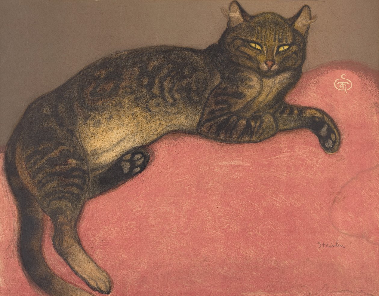 冬天：猫在垫子上 L