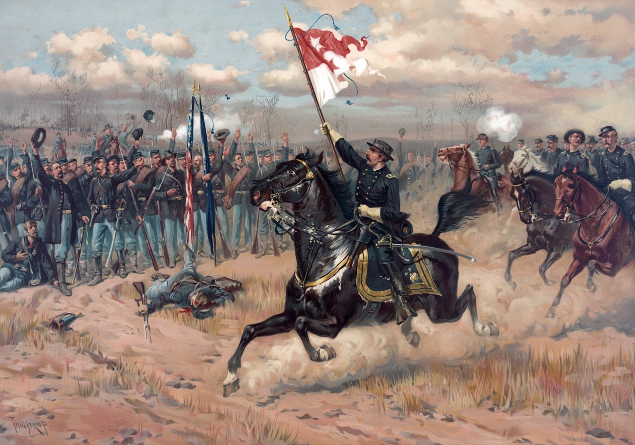 酒吧里的Sheridans Ride。 L Prang＆Co.，1886 作者 Thure de Thulstrup