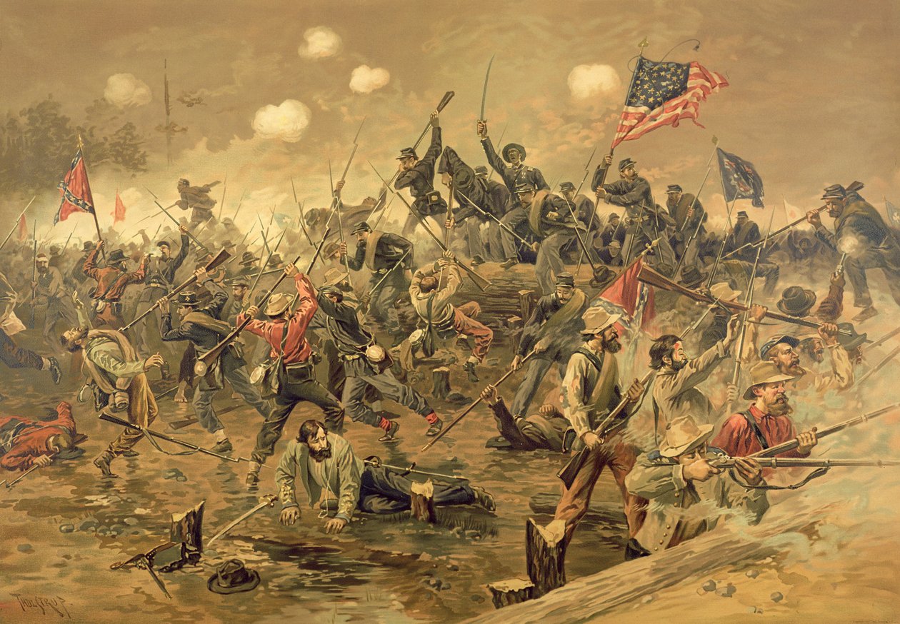Spotsylvania 之战（彩色石版画） 作者 Thure de (after) Thulstrup