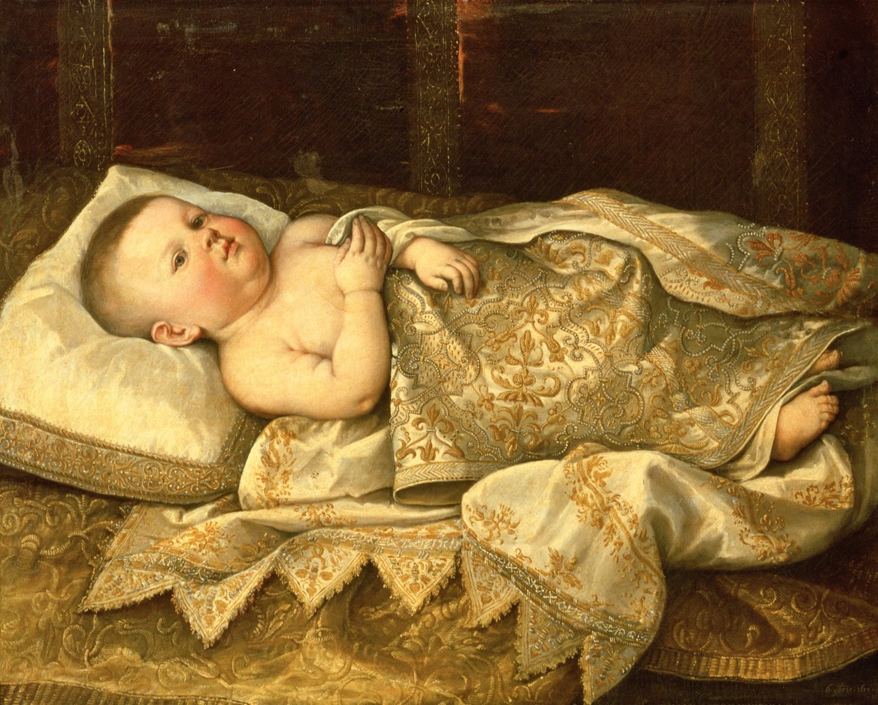 Leopold de Medici王子画象作为婴孩 作者 提比略·迪铁托