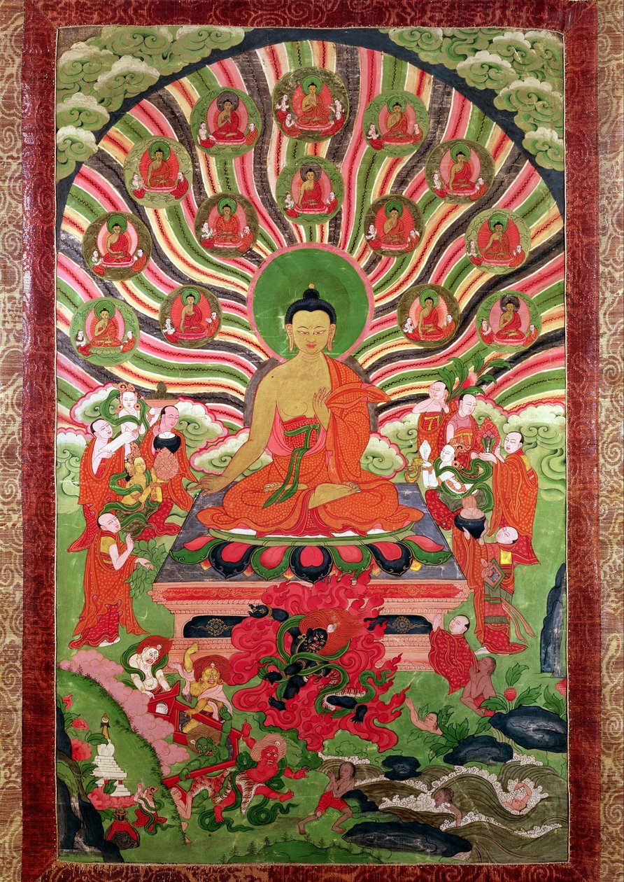 佛陀生活场景（彩绘纺织品） 作者 藏族学校