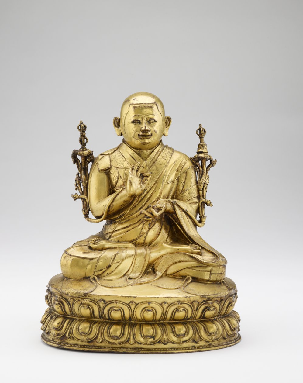Shalu Lama Rinchen Khyenrab Chokdrub Palzangpo，约1600年（镀金铜合金，带有微量色素） 作者 藏族学校