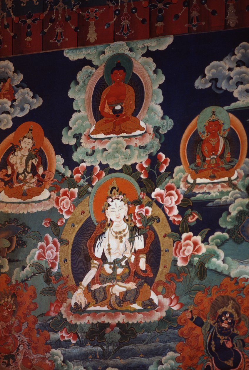 布达拉宫描绘神灵的壁画（联合国教科文组织世界遗产地 作者 藏族学校