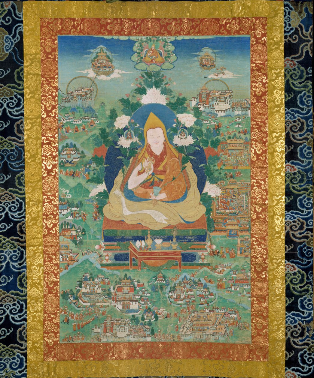 阿旺罗桑嘉措1617-1682年，五世达赖喇嘛，18世纪。 作者 藏文化。