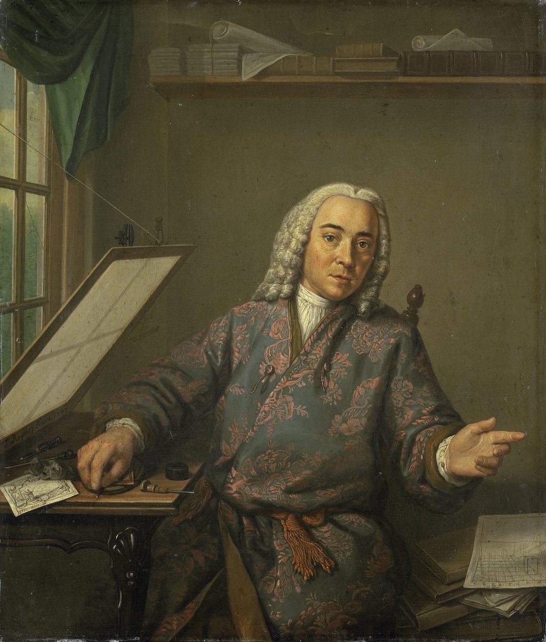 雕刻师扬·卡斯帕·菲利普斯 (Jan Caspar Philips) 的肖像 作者 提伯特Regters