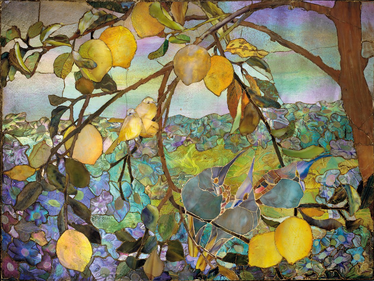 易碎的镶嵌板，约1910年 作者 蒂芙尼工作室