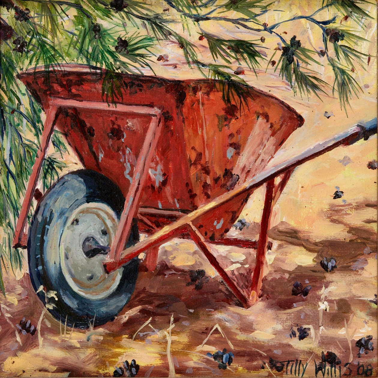 生锈的独轮车，2009年 作者 蒂莉·威利斯