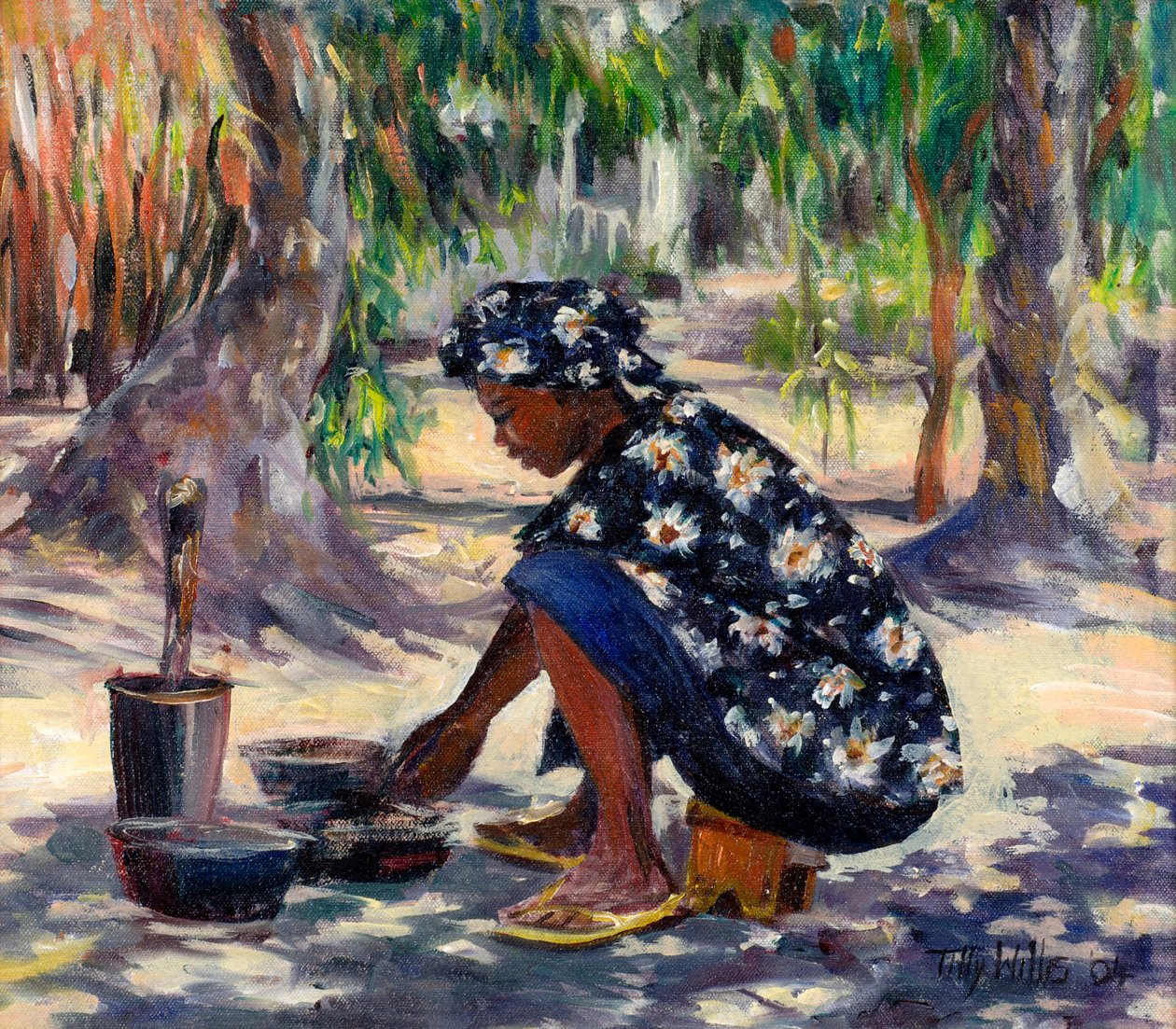 女人烹饪，2004 作者 蒂莉·威利斯