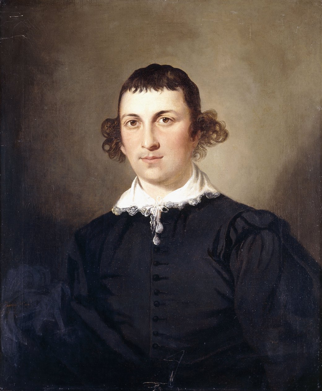 布莱克·范·戴克（Black Van Dyke）装束的绅士肖像，也许是莱特先生，1769年 作者 蒂莉水壶
