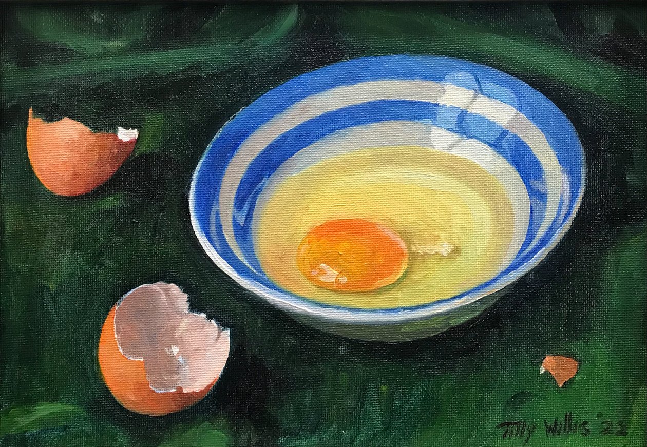 萨默塞特蛋，2022（船上有油） 作者 蒂莉·威利斯