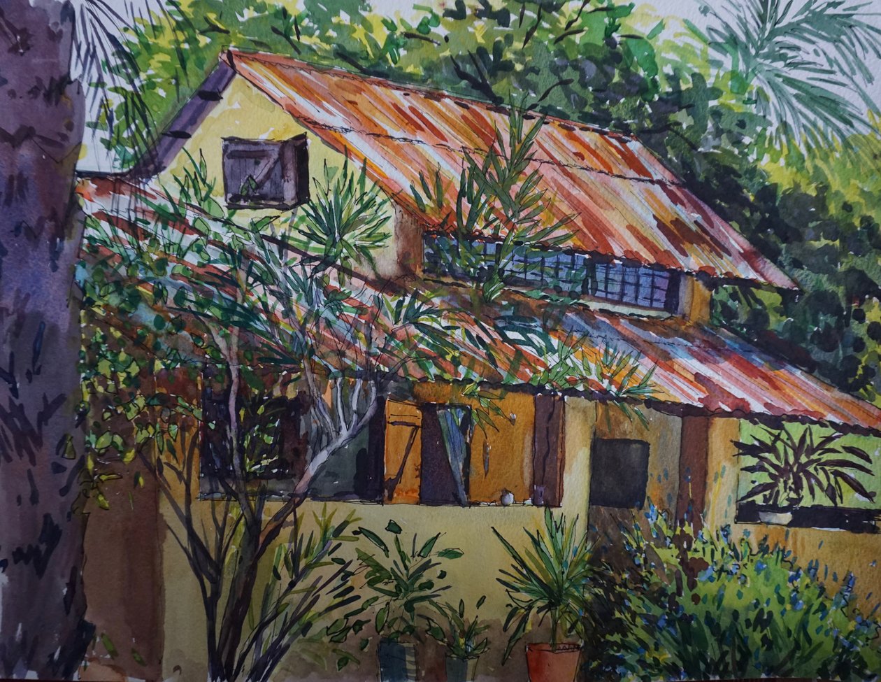 生锈的屋顶 2021（油画） 作者 蒂莉·威利斯