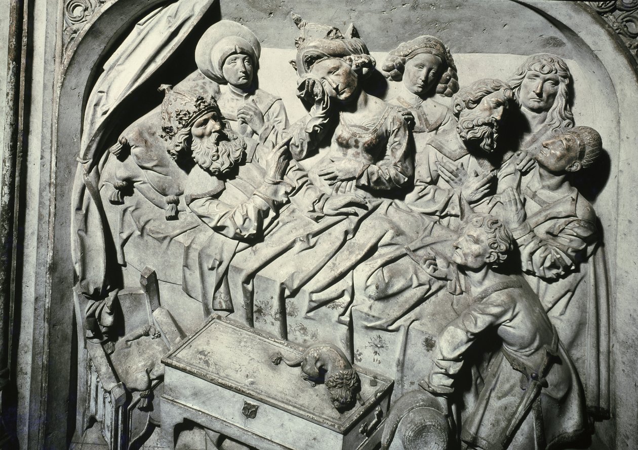 Henri II墓973-1024和他的妻子Kunigunde，皇帝之死的细节，1499-1513石头 作者 蒂尔曼皮带切割机