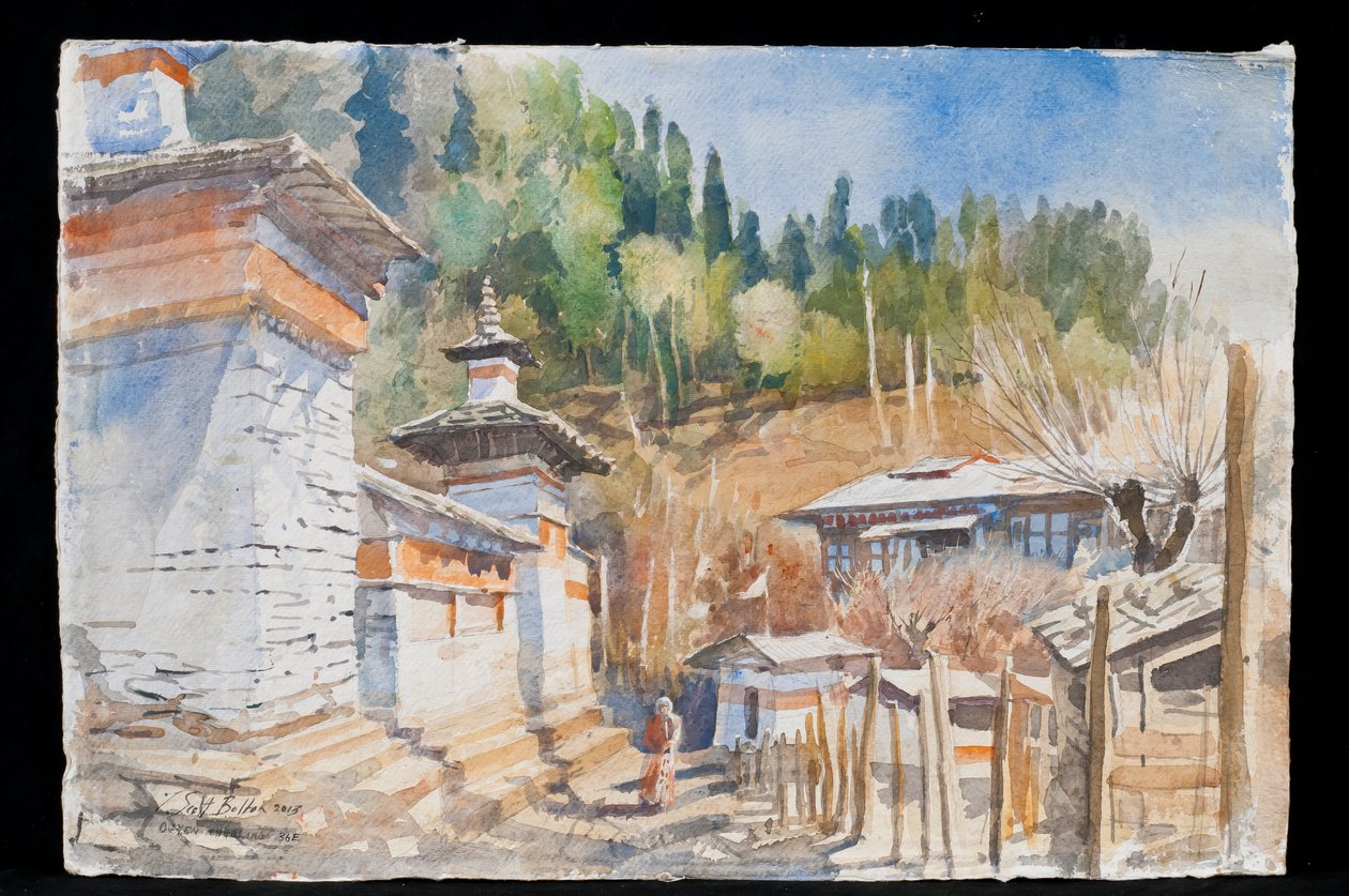 Ogyen Chholing祈祷墙，不丹，2013年 作者 蒂姆·斯科特·博尔顿