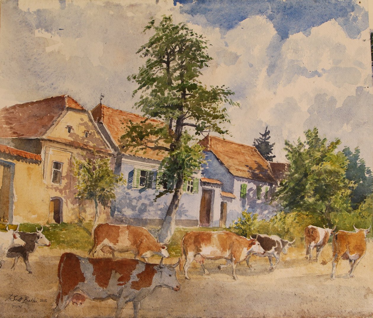 Viscri House Cows，2015 作者 蒂姆·斯科特·博尔顿