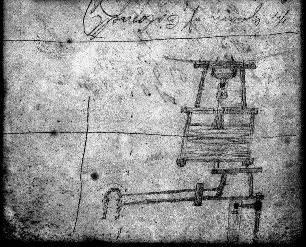 来自Hackworths笔记本，1827-28的弹簧式安全阀示意图 作者 蒂莫西·哈克沃思（Timothy Hackworth）