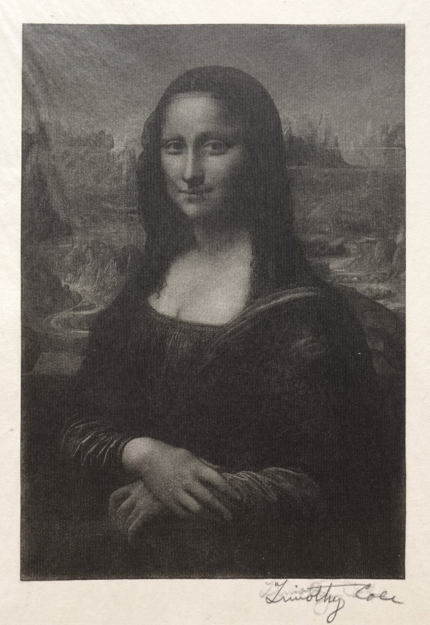 意大利古代大师：蒙娜丽莎（Mona Lisa），1888-1892年。 作者 蒂莫西·科尔