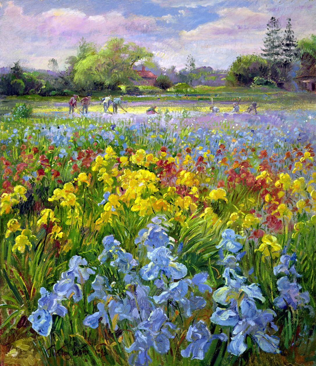 锄草队和鸢尾花田 作者 蒂莫西·伊斯顿