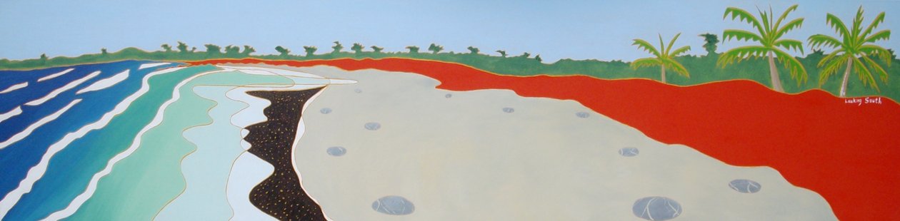Dulan beach looking south, 2010, oil on canvas 作者 蒂莫西·内森·乔尔
