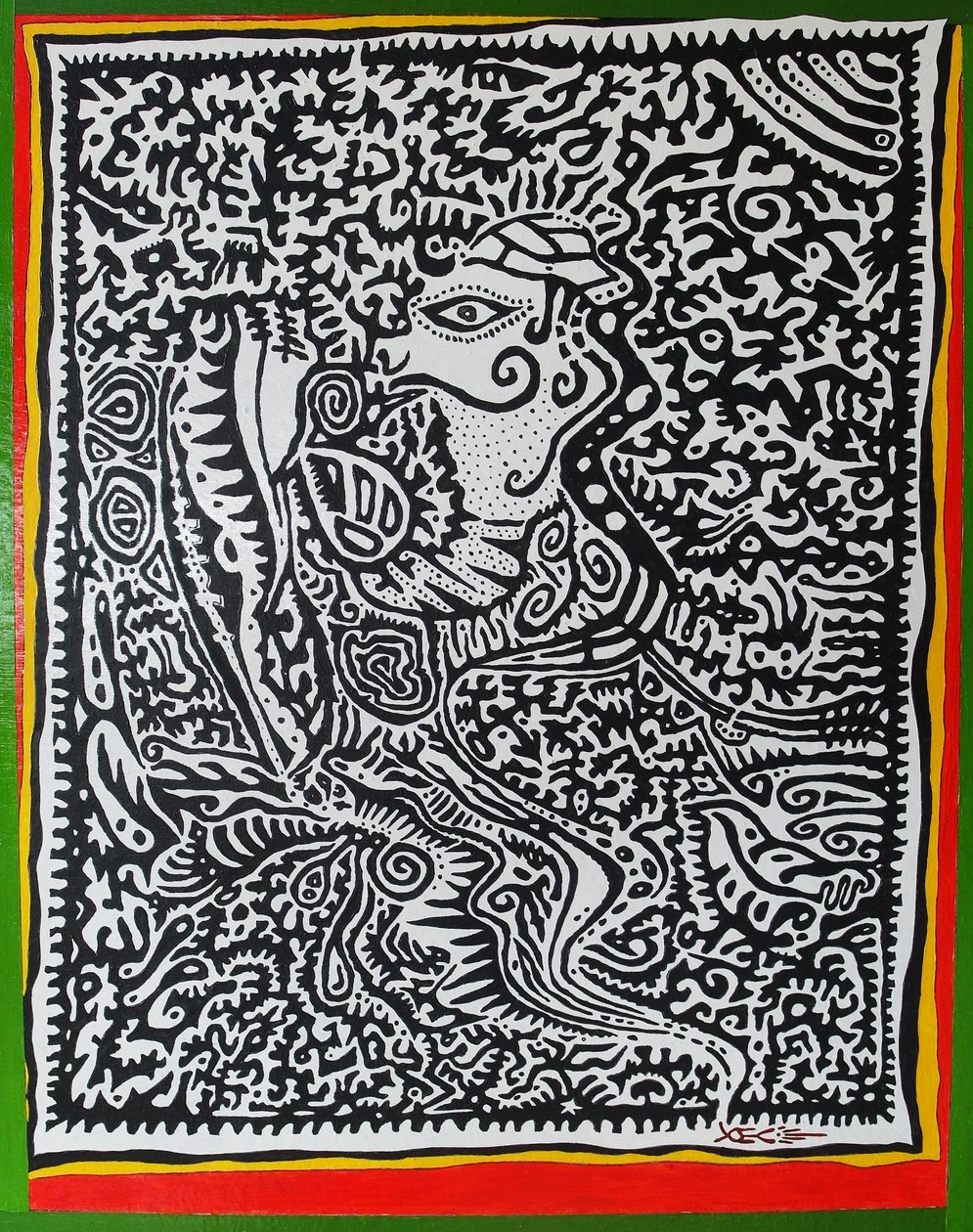 Spirit Genie, 2011, oil on wood 作者 蒂莫西·内森·乔尔