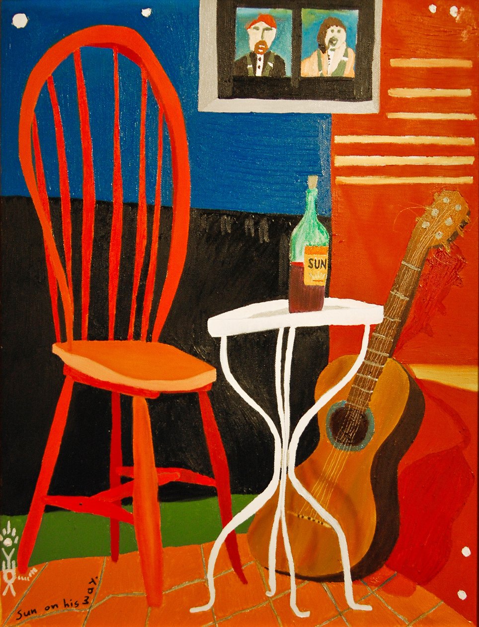 太阳在路上，2007年，布面油画 作者 蒂莫西·内森·乔尔