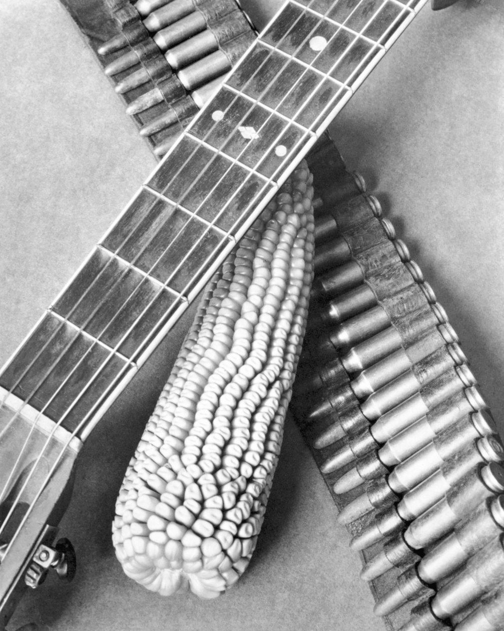墨西哥革命，吉他，玉米和弹药带，墨西哥城，1927年 作者 蒂娜·莫多蒂