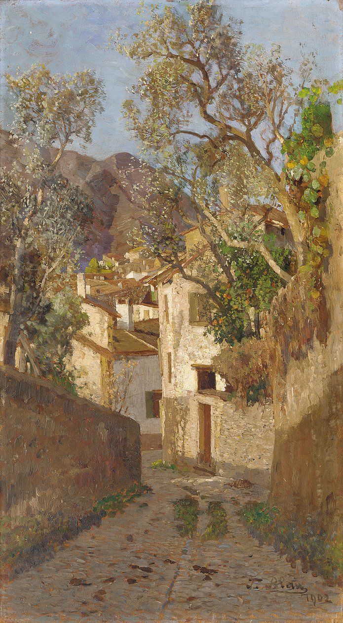 遮荫的乡村小路，1902年 作者 蒂娜·布劳·朗（Tina Blau Lang）