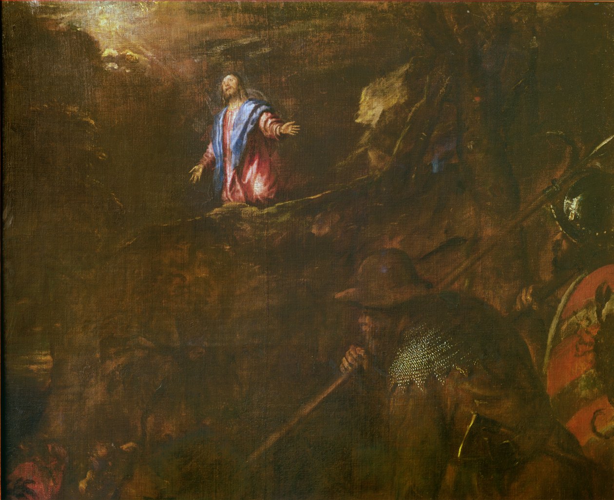 基督在橄榄园（细节），1562年 作者 蒂齐亚诺·韦切利（Tiziano Vecelli）