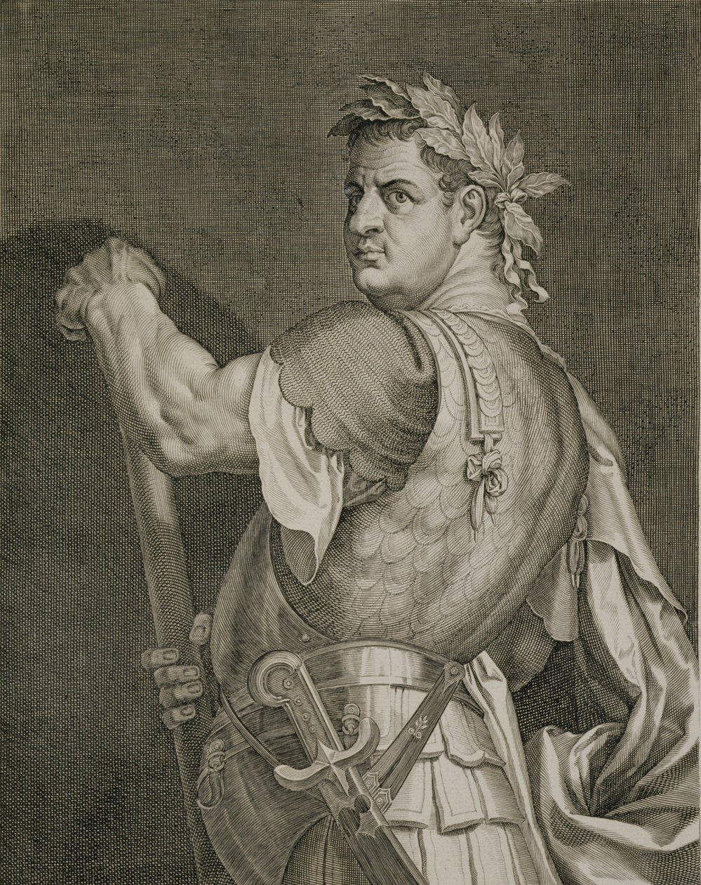 D. Titus Vespasian罗马皇帝79-81 AD由Aegidius Sadeler刻（1570-1629） 作者 蒂齐亚诺·韦切利（Tiziano Vecelli）