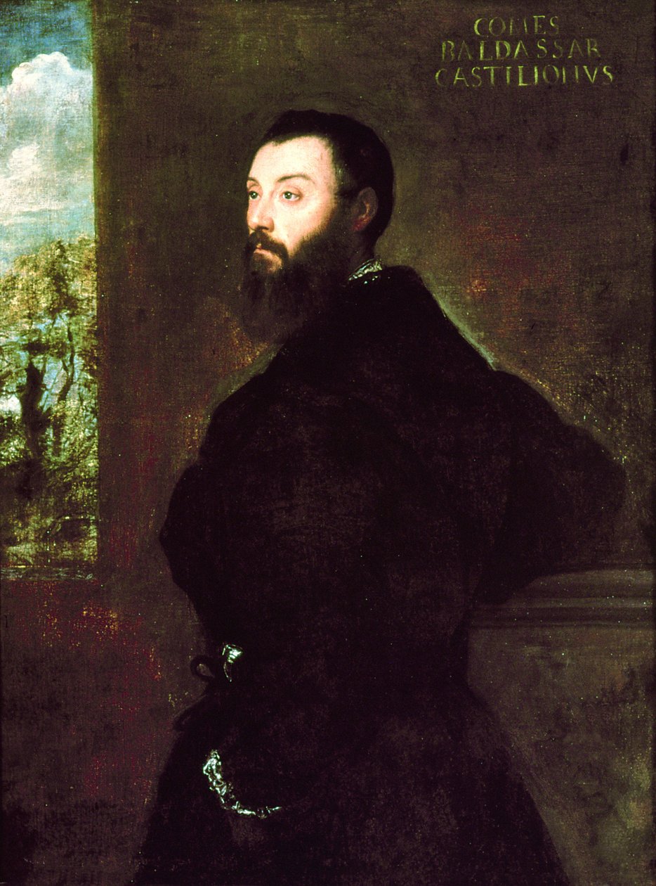 Baldassare Castiglione（1478-1529）1523的肖像 作者 蒂齐亚诺·韦切利（Tiziano Vecelli）