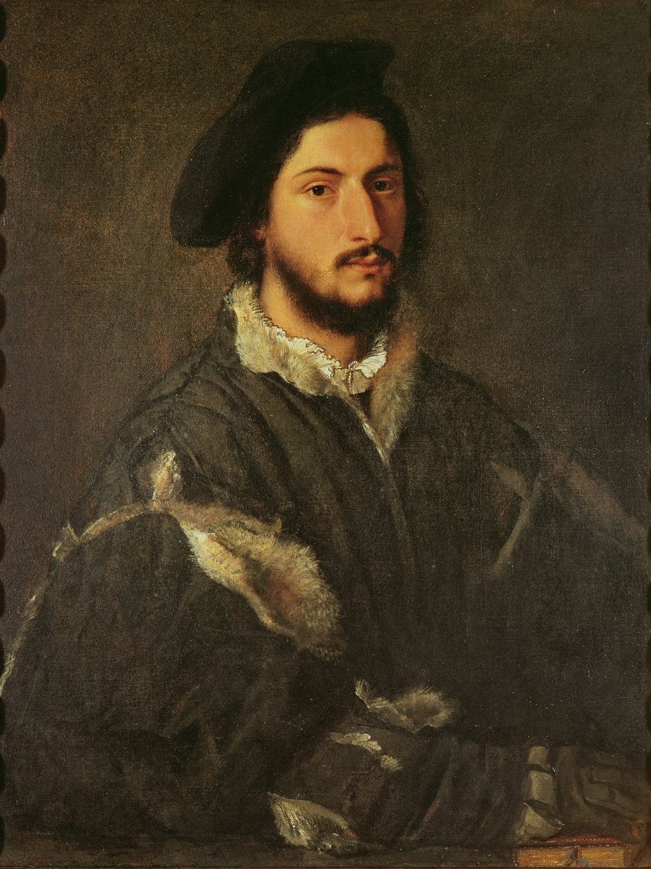 Vincenzo Mosti的肖像，c.1520 作者 蒂齐亚诺·韦切利（Tiziano Vecelli）