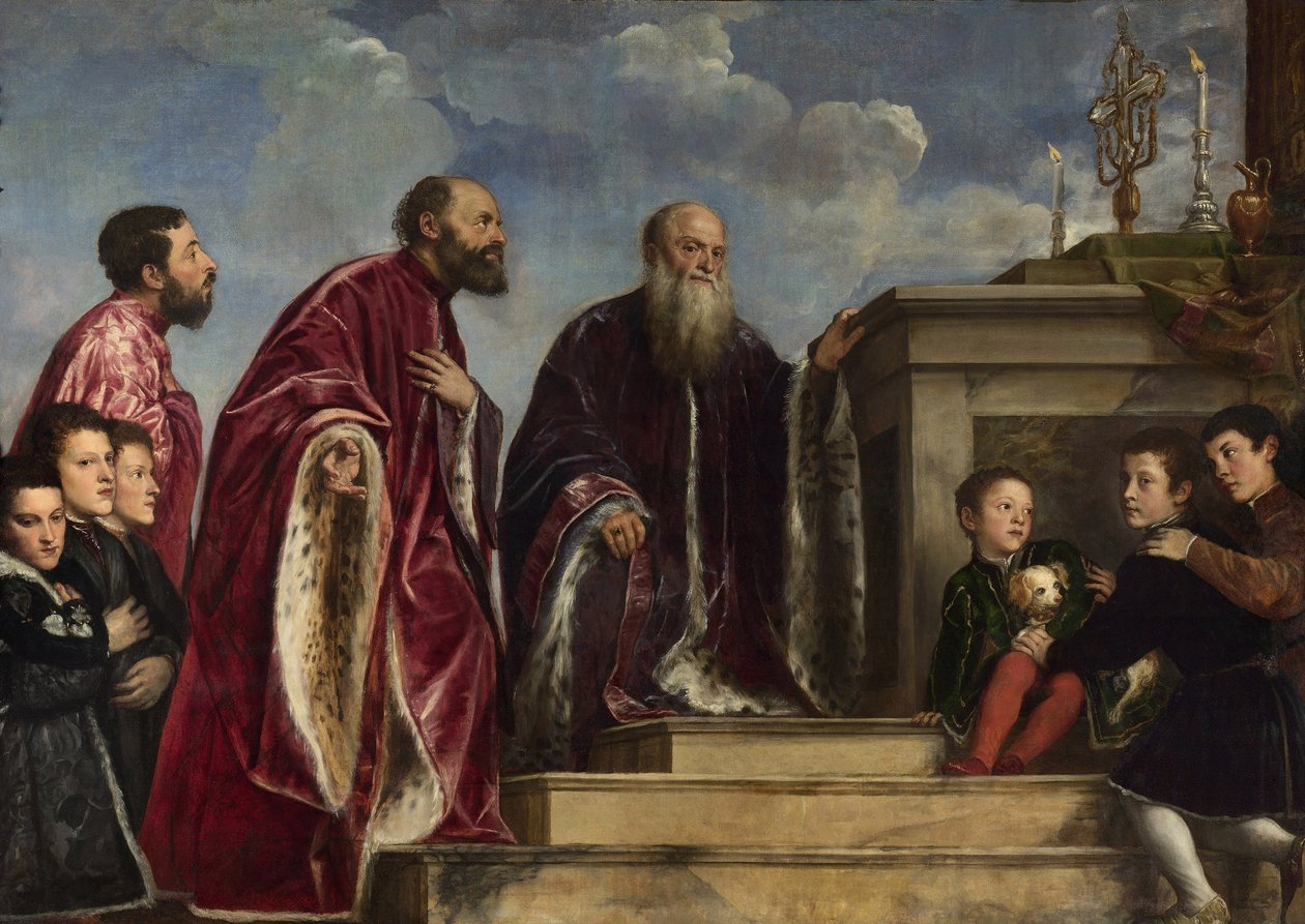 Vendramin家族，1543-47 作者 蒂齐亚诺·韦切利（Tiziano Vecelli）