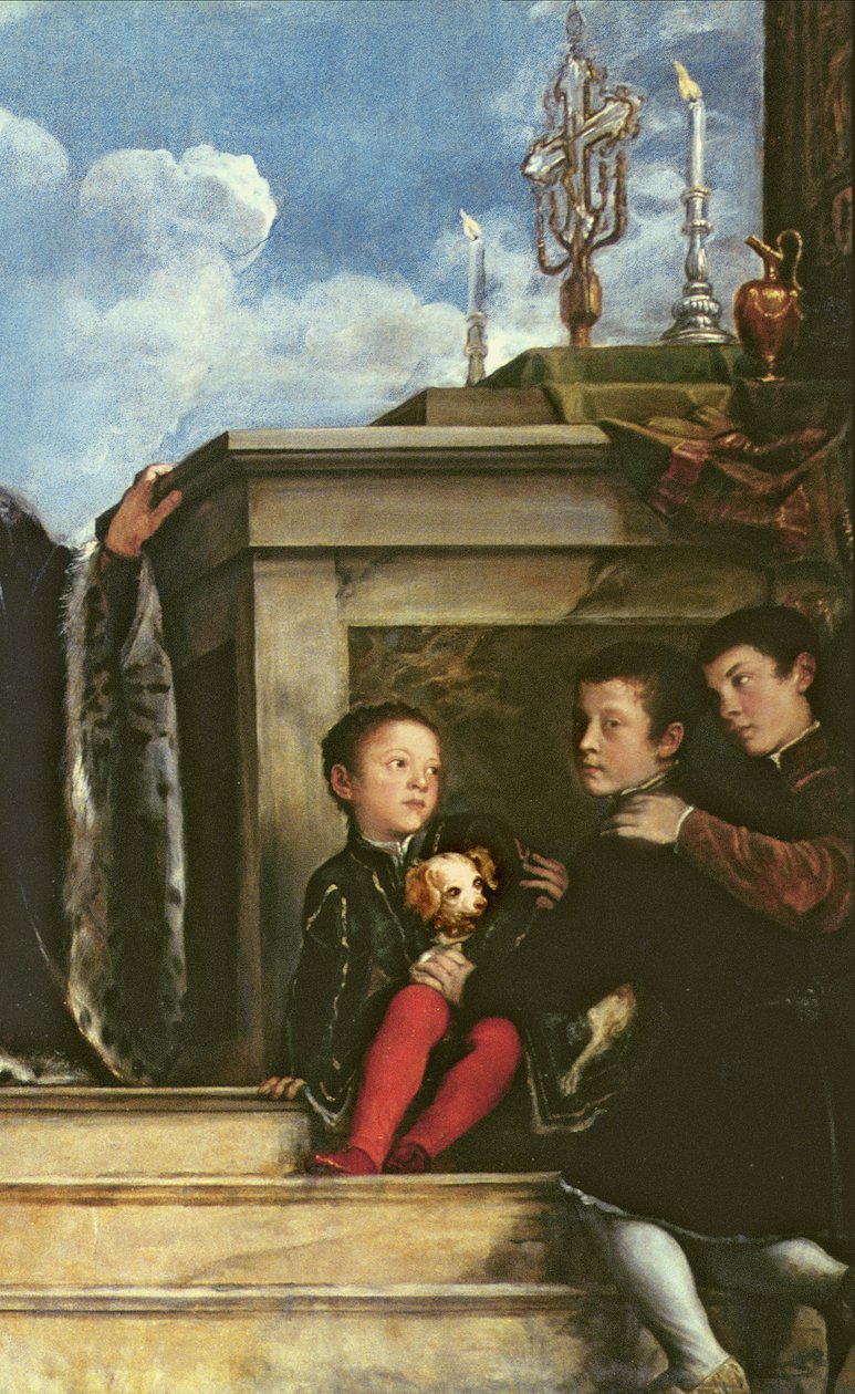 Vendramin家族，1543-47油画布详细信息146860 作者 蒂齐亚诺·韦切利（Tiziano Vecelli）