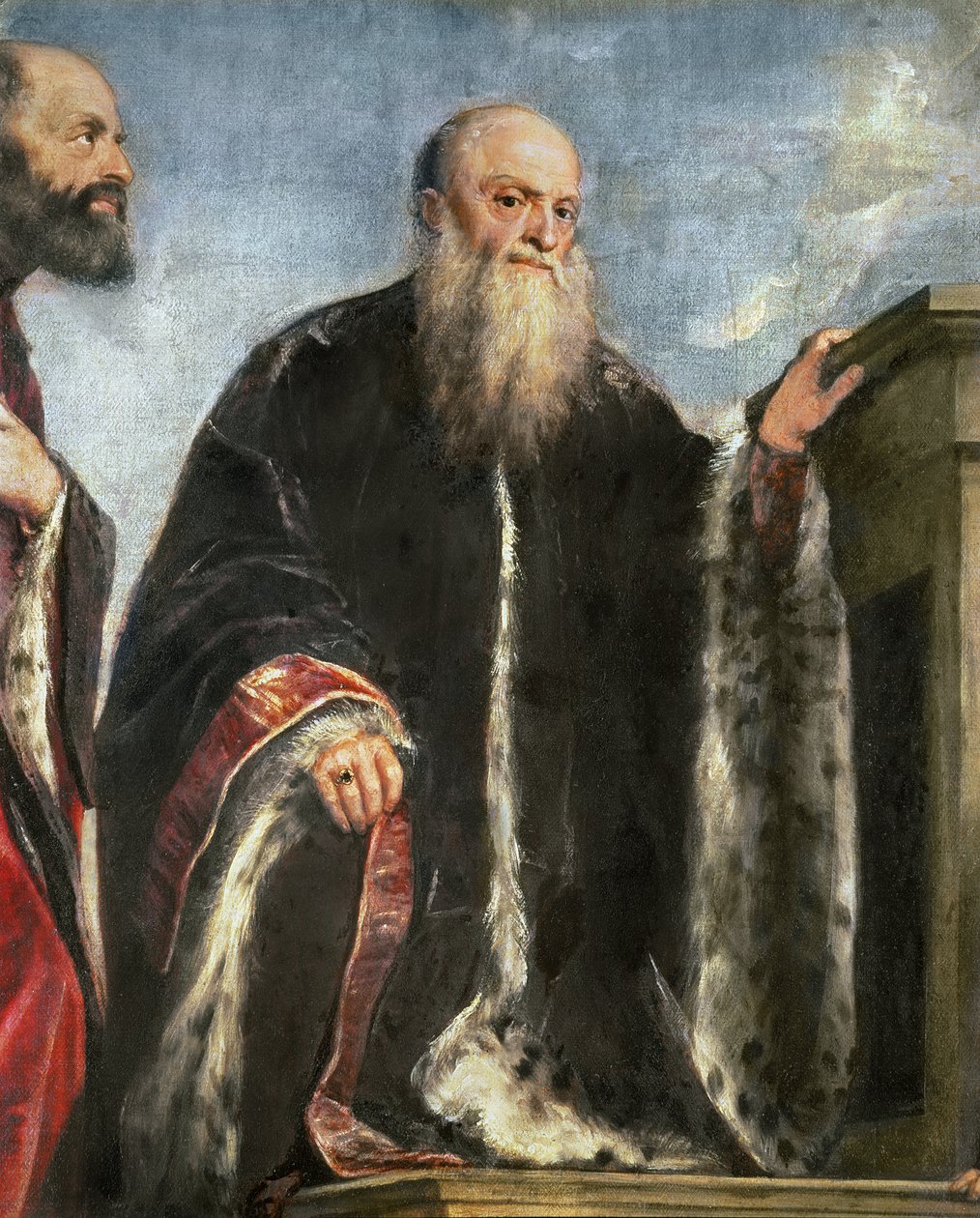 Vendramin家族，Gabriel Vendramin d.1552 1543-47油画布的细节 作者 蒂齐亚诺·韦切利（Tiziano Vecelli）