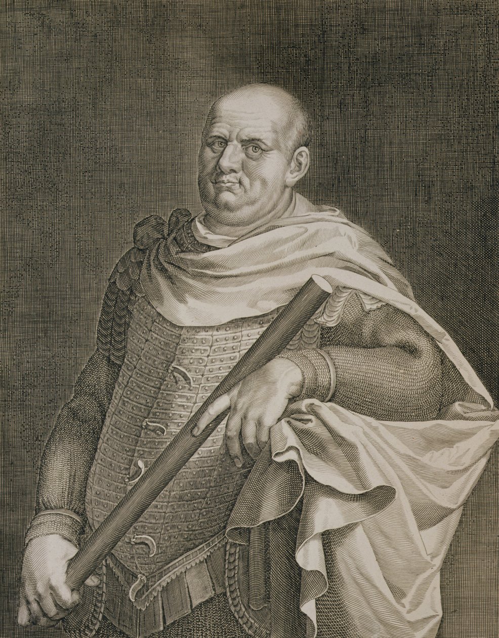 Vespasian（公元9-79）罗马皇帝69-79公元刻由Aegidius Sadeler（1570-1629） 作者 蒂齐亚诺·韦切利（Tiziano Vecelli）