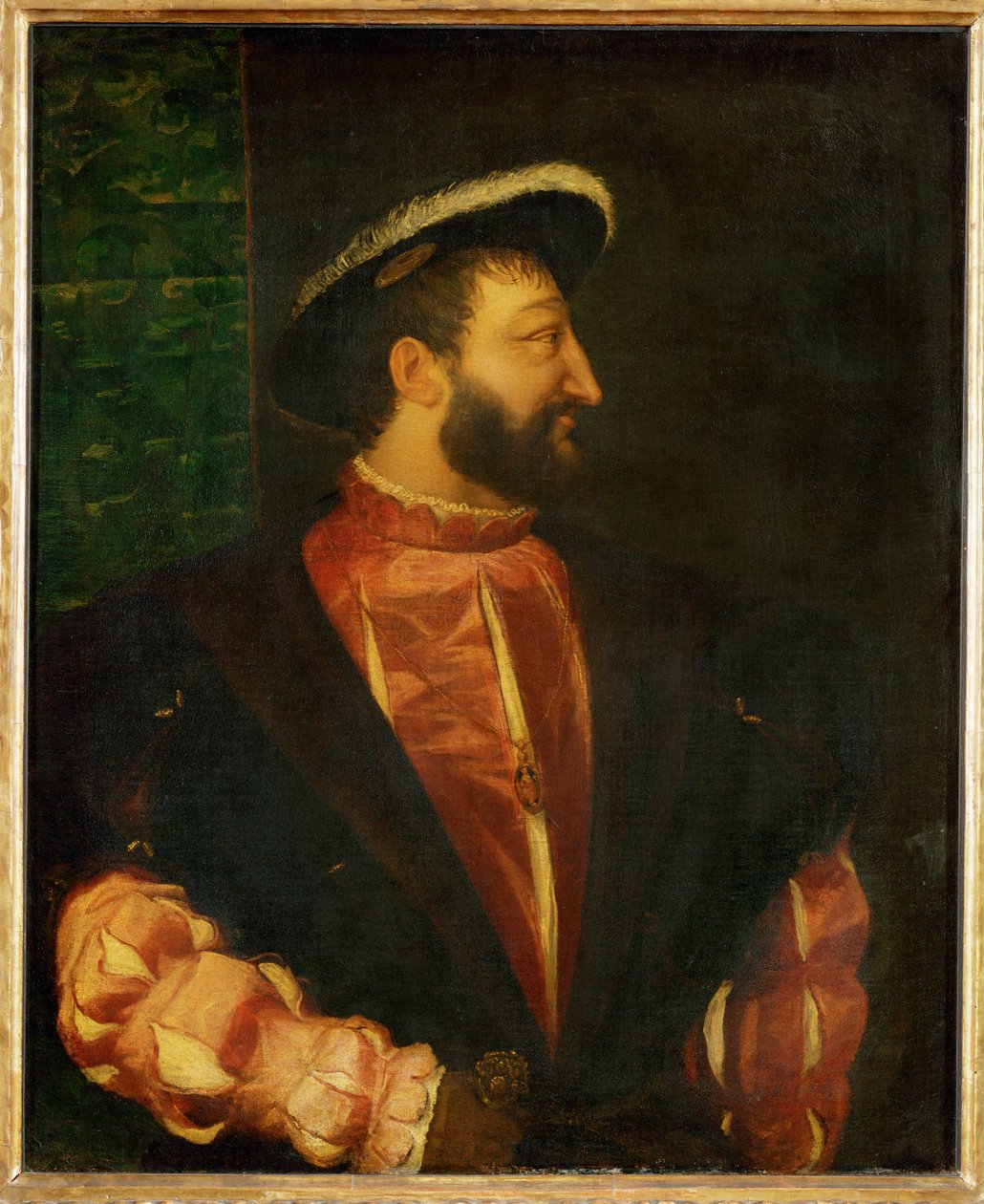 法国国王弗朗索瓦一世... 作者 提香（c.1488-1576）